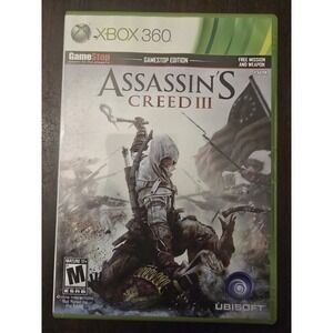 Assassin's Creed III (Microsoft Xbox 360, 2012) Complete With Manual Gamestop